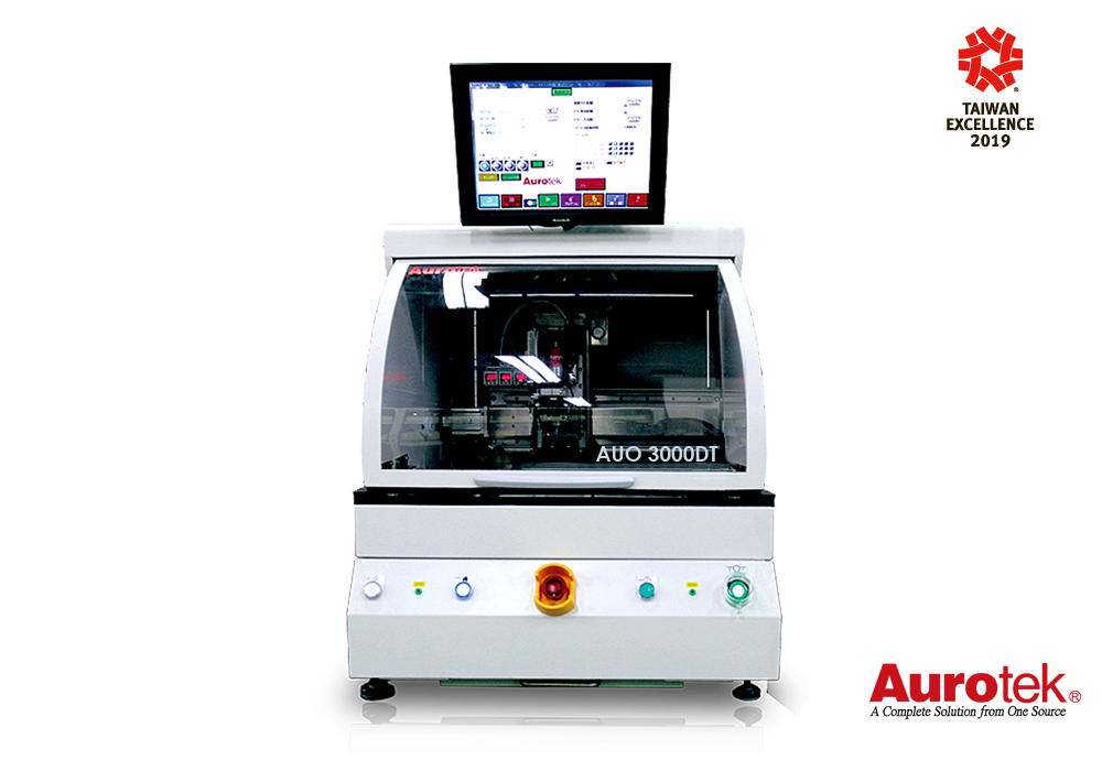 AUO 3000DT desktop type PCB separator is the most ideal solution for SMT line with space limitation, the PC-based controller system provides more friendly user interface.
